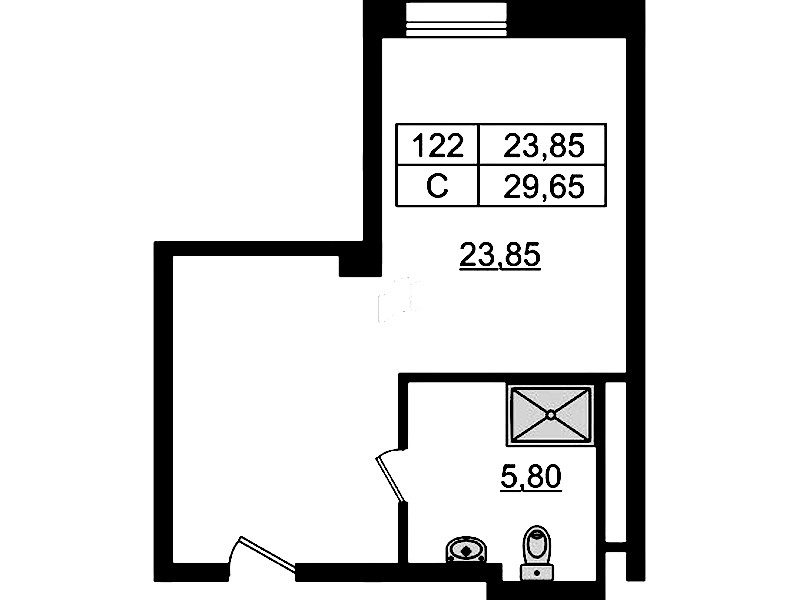 Квартира студия 35.23 м², 8/9 эт., Апарт-отель «Апарт отель Well»